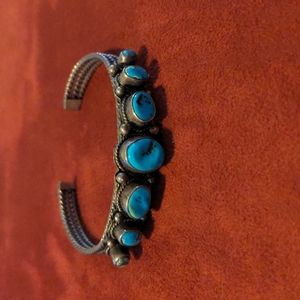 Sterling silver turquoise bracelet cuff
